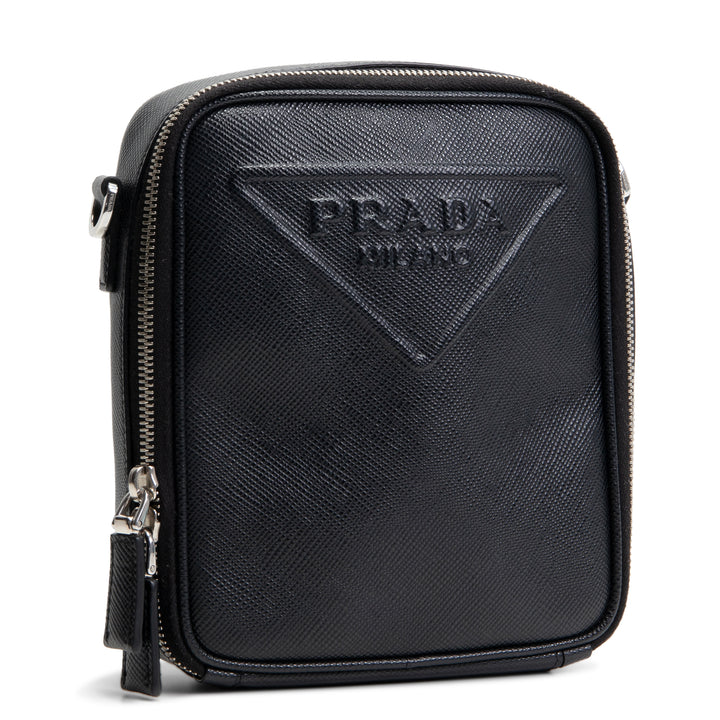 PRADA Saffiano Leather Shoulder Crossbody - Black