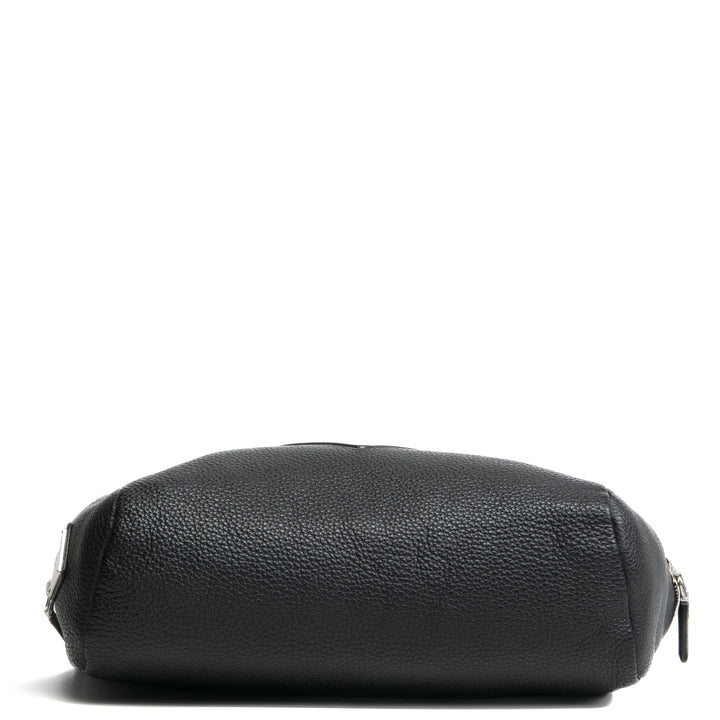 PRADA Embossed Logo Messenger - Black