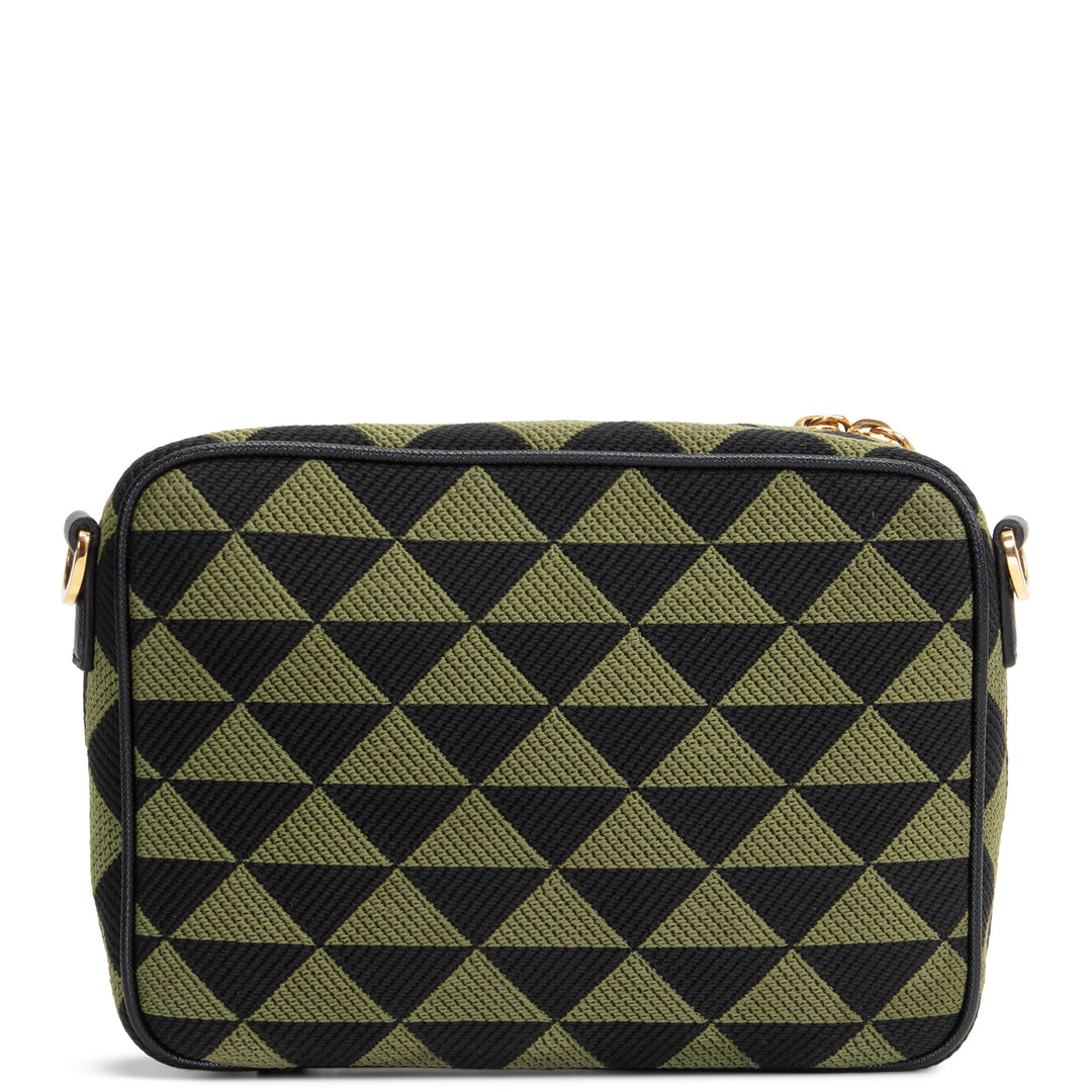 PRADA Triangolo Symbole Camera Bag - Black & Green