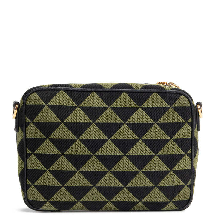 PRADA Triangolo Symbole Camera Bag - Black & Green