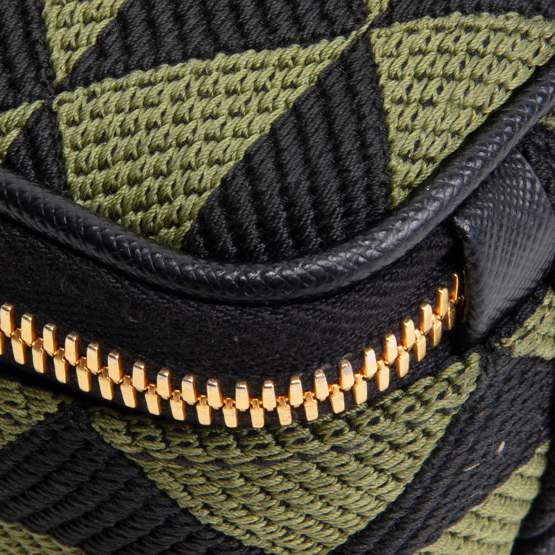 PRADA Triangolo Symbole Camera Bag - Black & Green