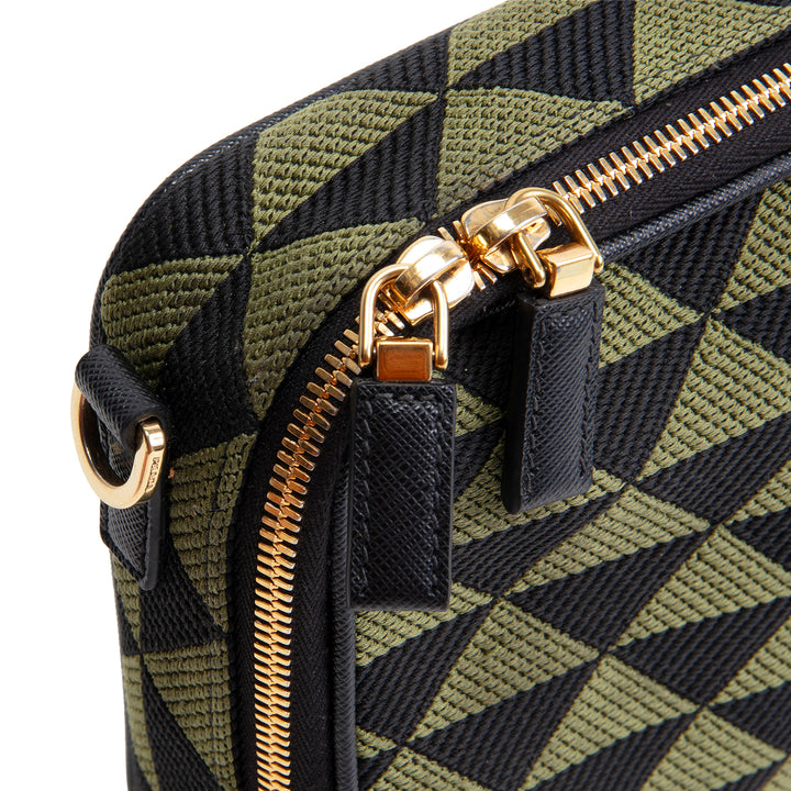 PRADA Triangolo Symbole Camera Bag - Black & Green
