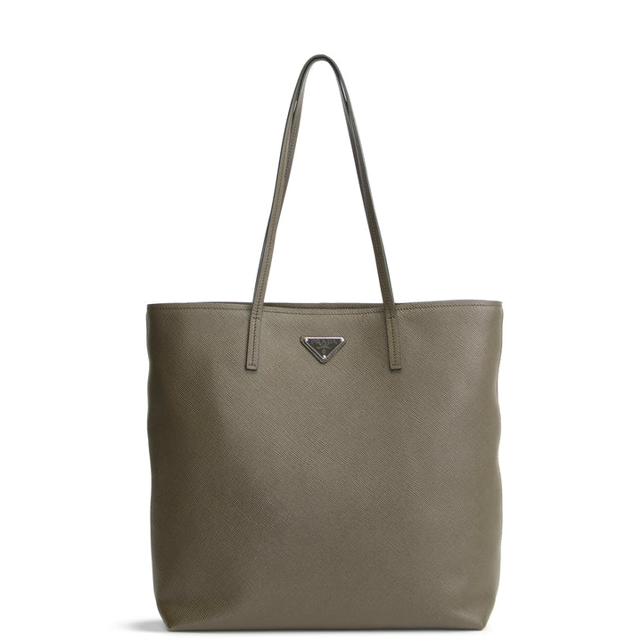 PRADA Saffiano Leather Shopping Tote - Olive Green
