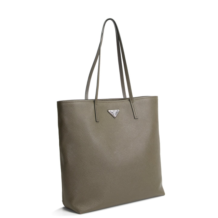 PRADA Saffiano Leather Shopping Tote - Olive Green