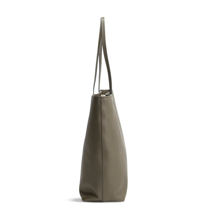 PRADA Saffiano Leather Shopping Tote - Olive Green
