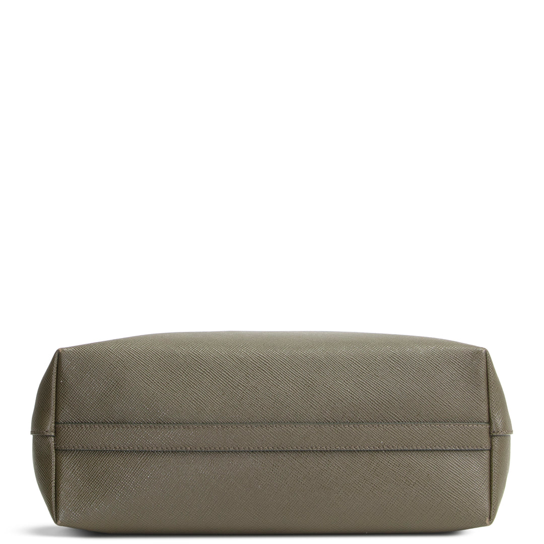 PRADA Saffiano Leather Shopping Tote - Olive Green
