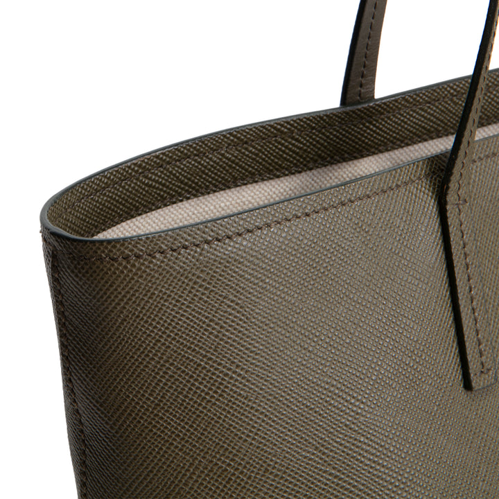 PRADA Saffiano Leather Shopping Tote - Olive Green