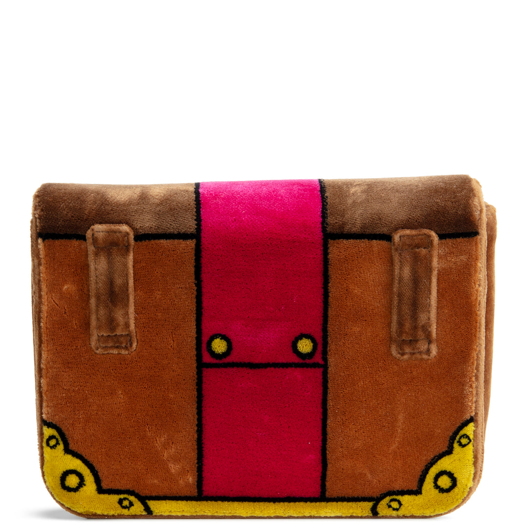 PRADA Cahier Velvet Convertible Chain Bag/Waist Bag - Brown