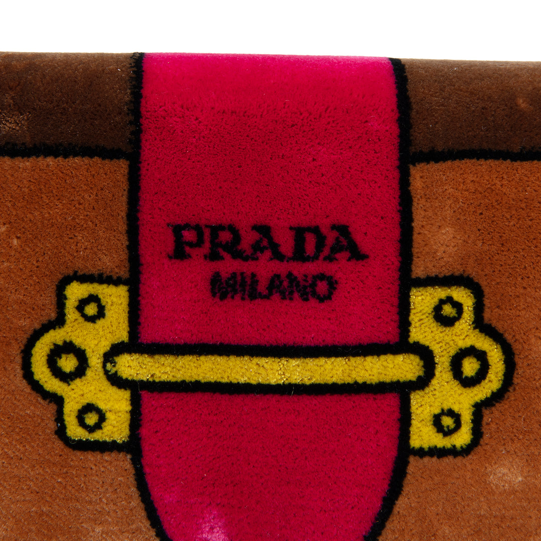 PRADA Cahier Velvet Convertible Chain Bag/Waist Bag - Brown