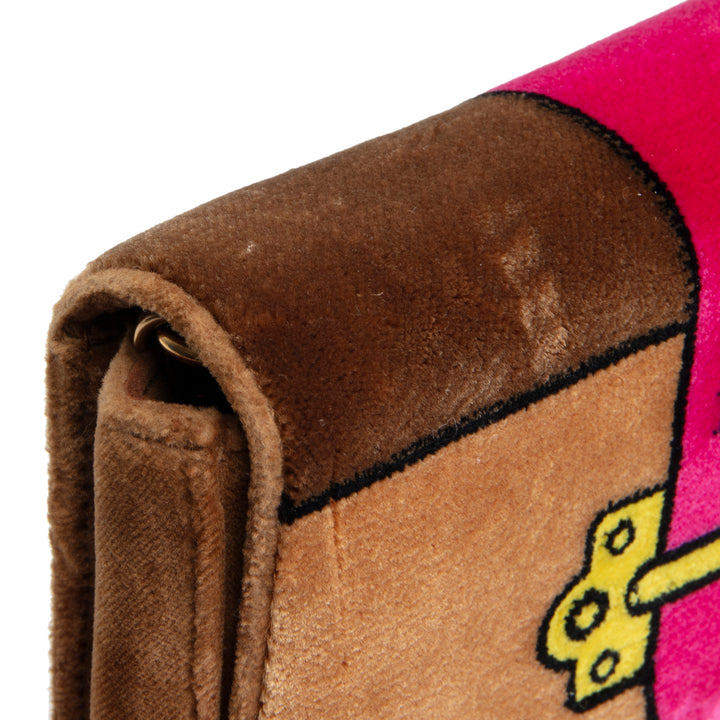 PRADA Cahier Velvet Convertible Chain Bag/Waist Bag - Brown