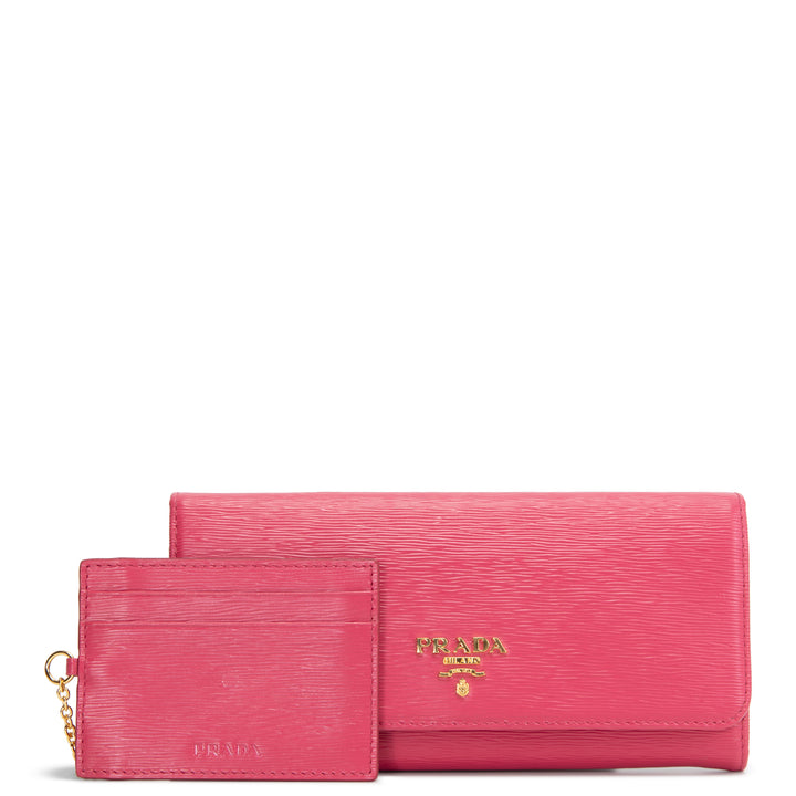 PRADA Saffiano Wallet - Pink