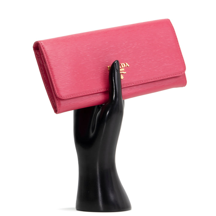 PRADA Saffiano Wallet - Pink