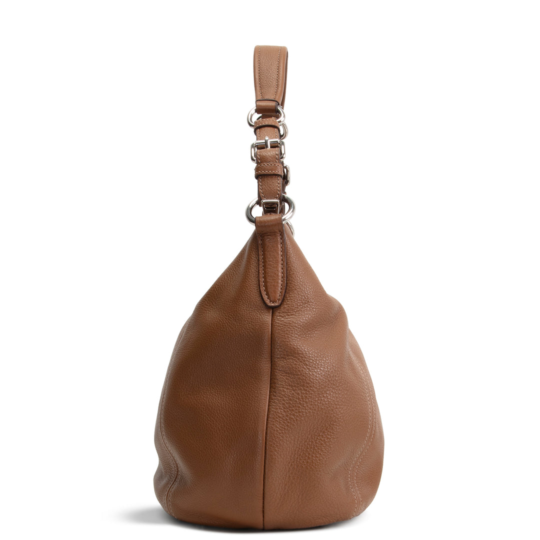 PRADA Vitello Phenix Hobo - Brown