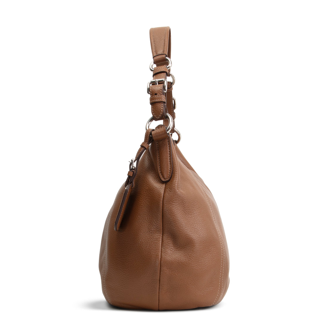 PRADA Vitello Phenix Hobo - Brown