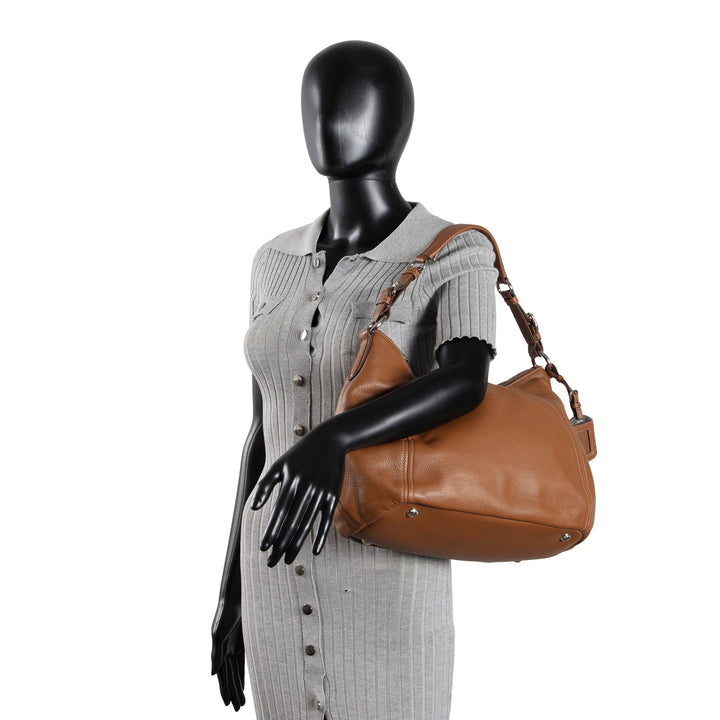 PRADA Vitello Phenix Hobo - Brown