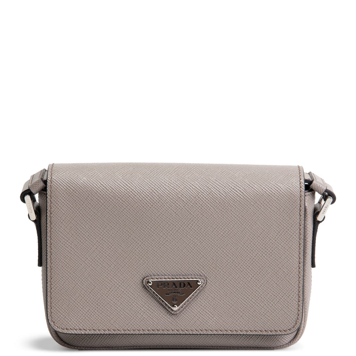 PRADA Saffiano Messenger Bag- Grey