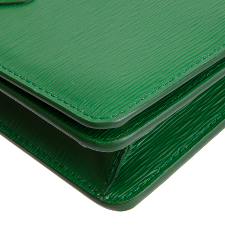 PRADA Saffiano Leather Wallet on Chain - Green