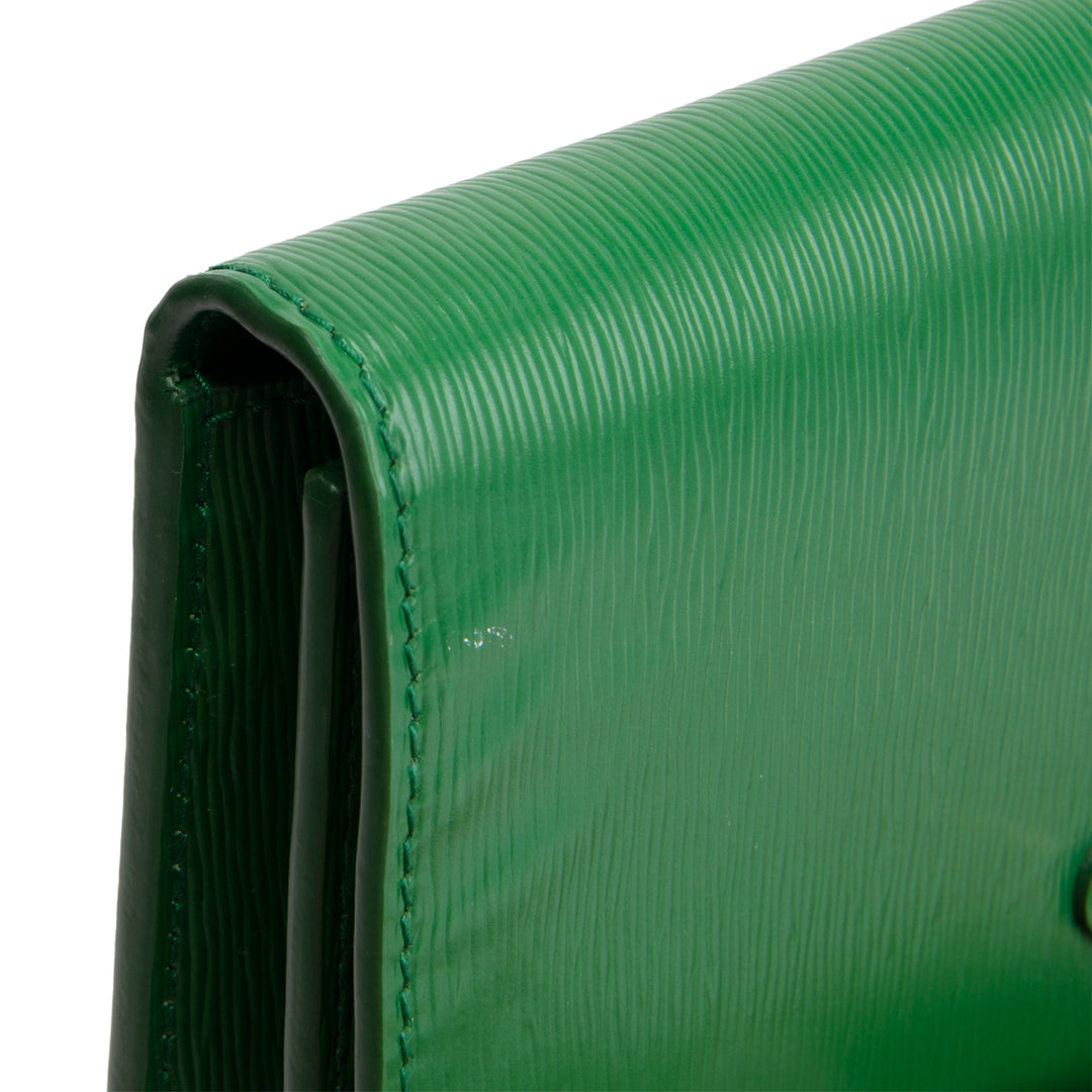 PRADA Saffiano Leather Wallet on Chain - Green