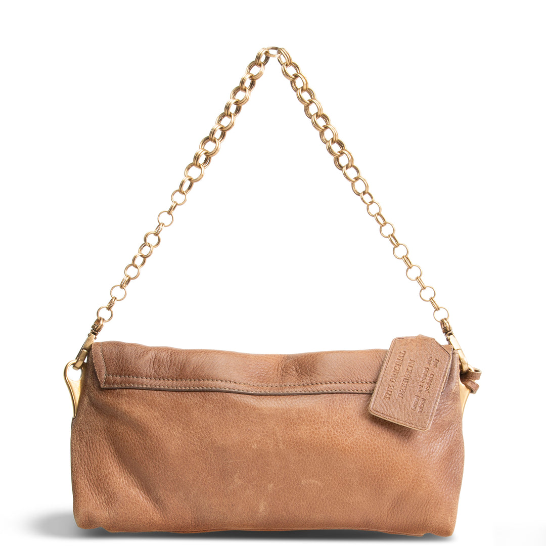 PRADA Cervo Pietre Clutch - Camello Brown