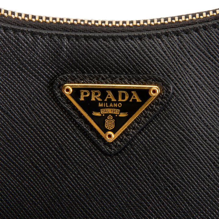 PRADA Saffiano Re-Edition 2005 Shoulder Bag - Black