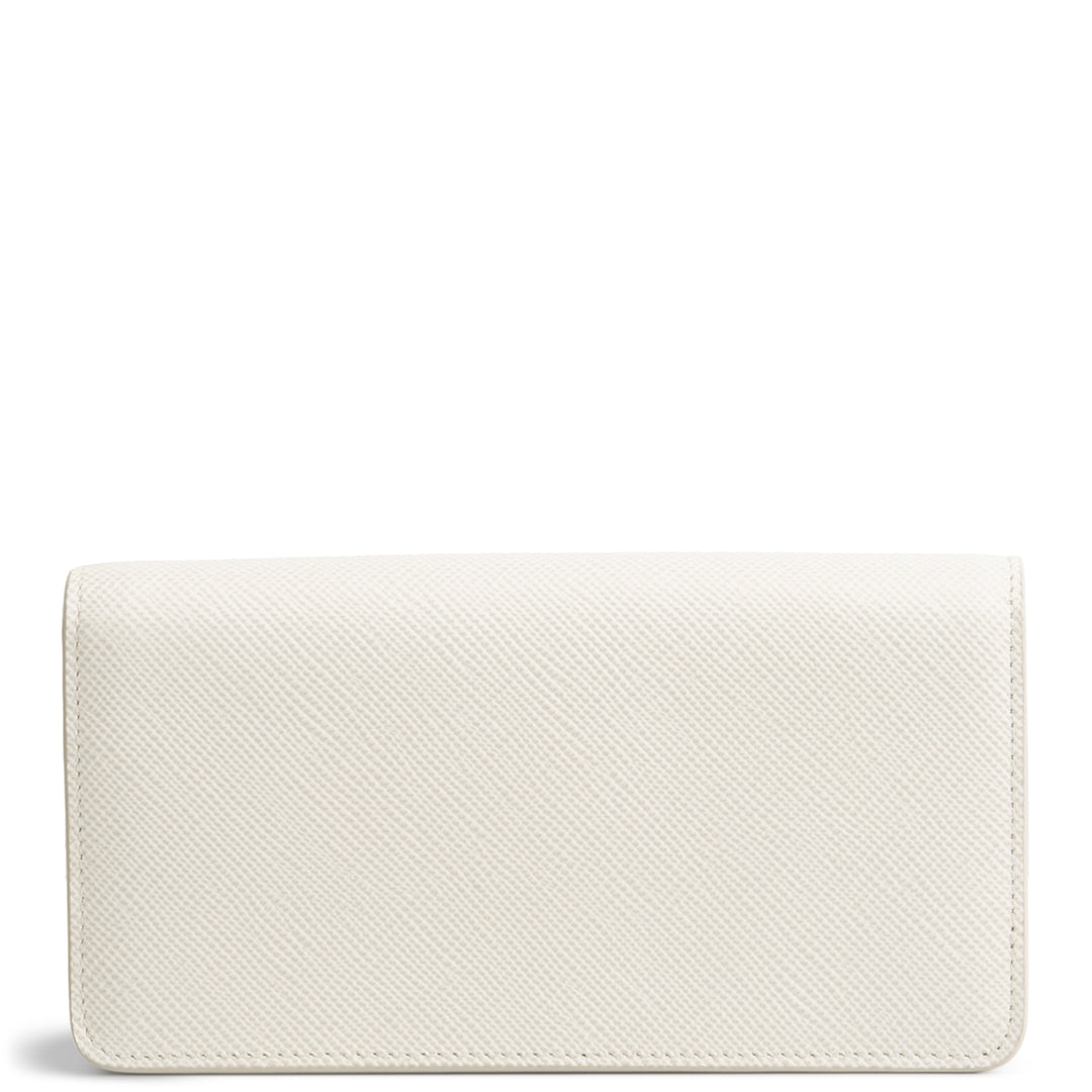 PRADA Saffiano Wallet on Chain - Ivory
