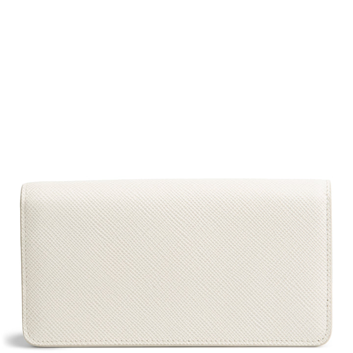 PRADA Saffiano Wallet on Chain - Ivory