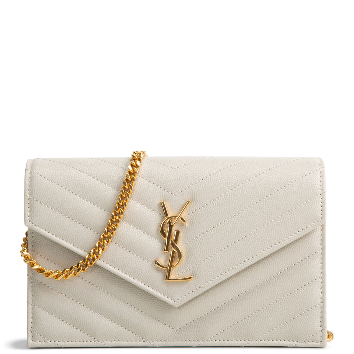 SAINT LAURENT Cassandre Envelope Chain Wallet