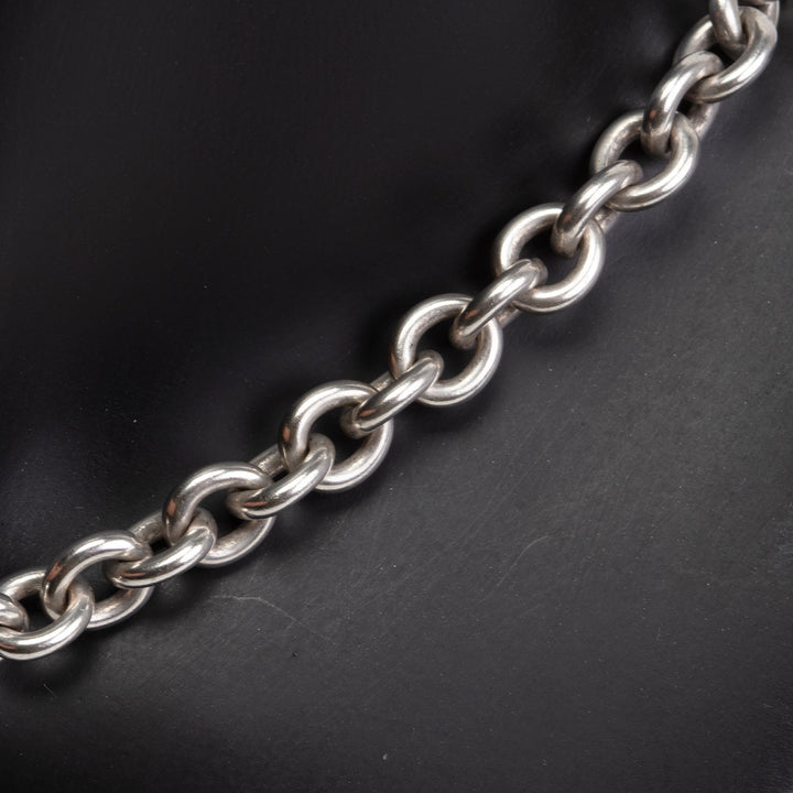 TIFFANY & Co. Oval Tag Choker Chain Necklace