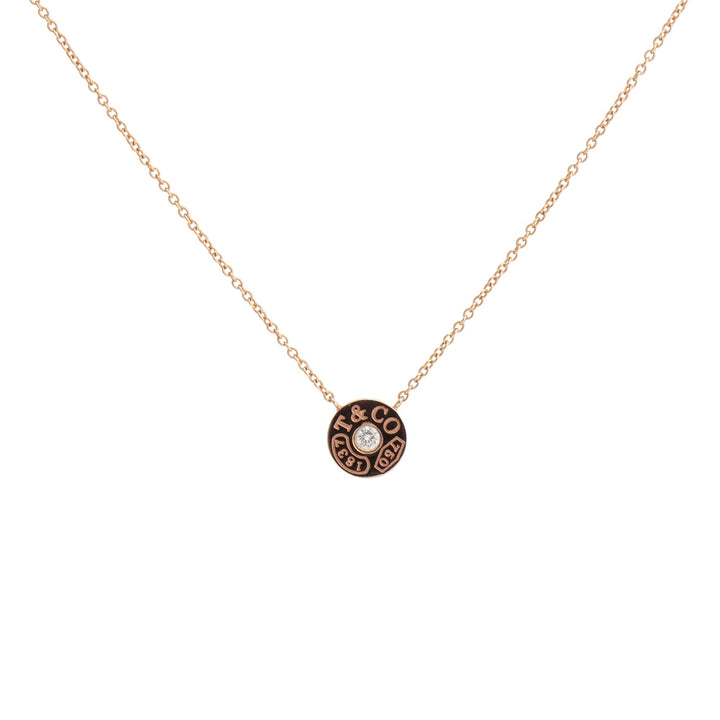 TIFFANY & CO. Diamond 1837 Circle Pendant Necklace