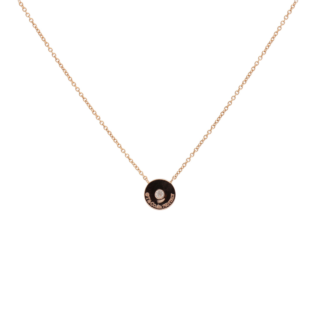 TIFFANY & CO. Diamond 1837 Circle Pendant Necklace