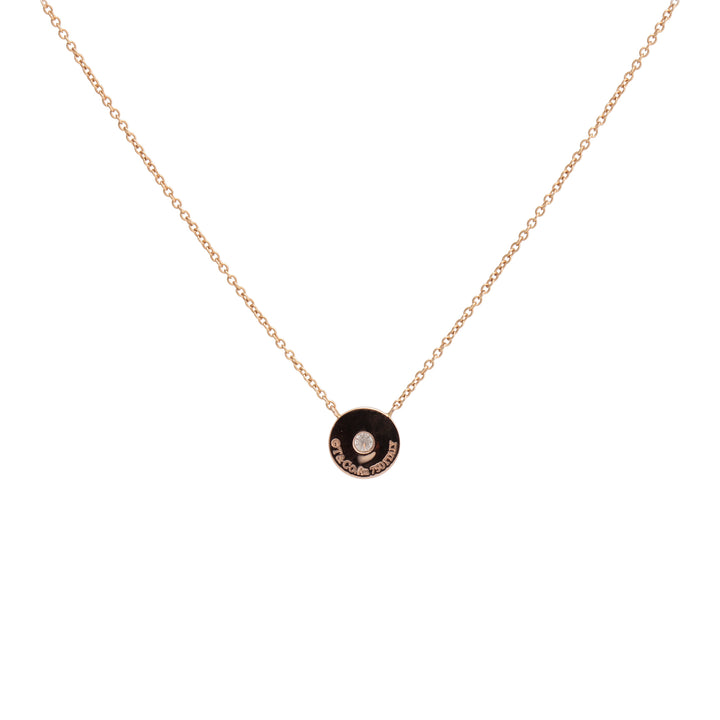 TIFFANY & CO. Diamond 1837 Circle Pendant Necklace