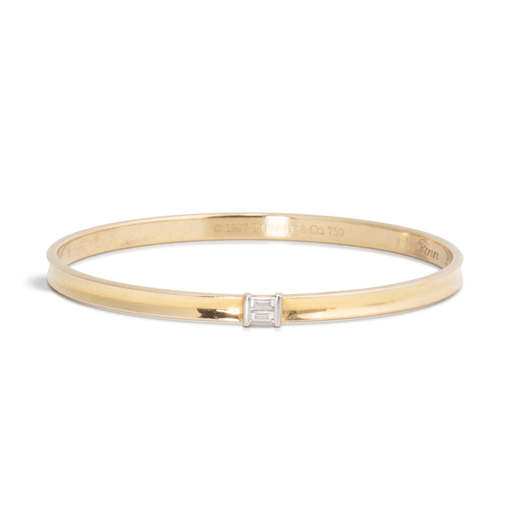 TIFFANY & CO. Vintage 18K Diamond Bangle