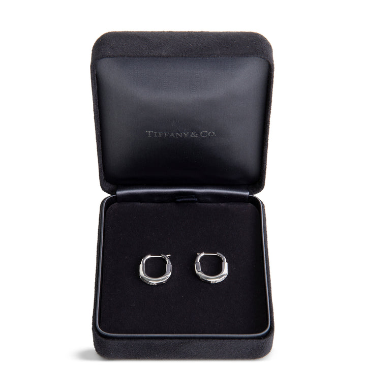 TIFFANY & CO. Small Diamond Lock Earrings