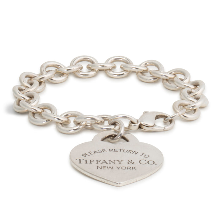TIFFANY & CO. XL Heart Tag Charm Bracelet