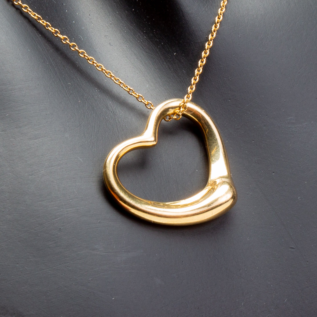 TIFFANY & CO. 18K Open Heart Pendant Necklace - FINAL SALE