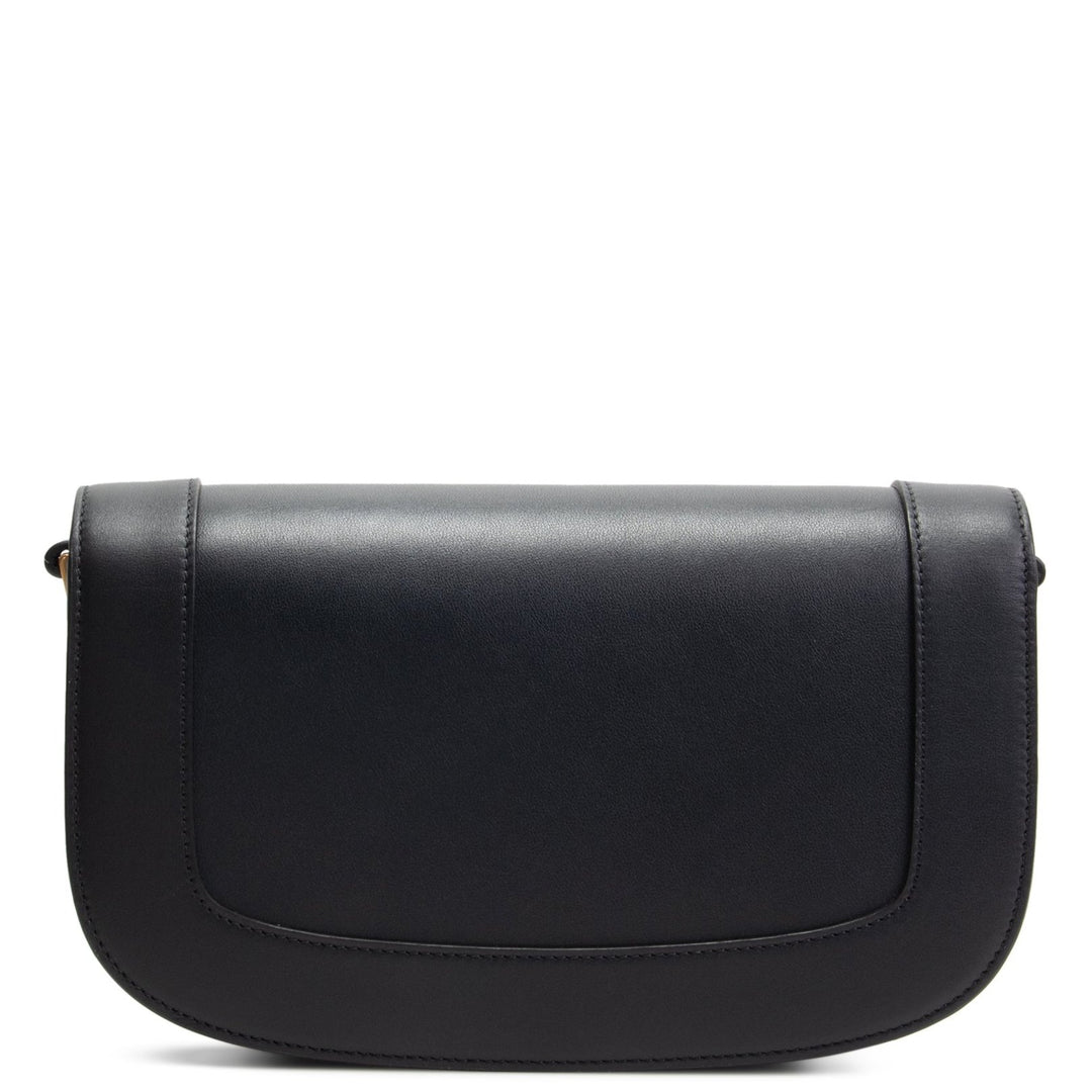 VALENTINO V Logo Flap Shoulder Bag - Black