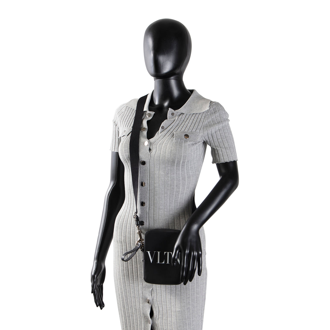 VALENTINO Small Leather Crossbody- Black OUTLET FINAL SALE