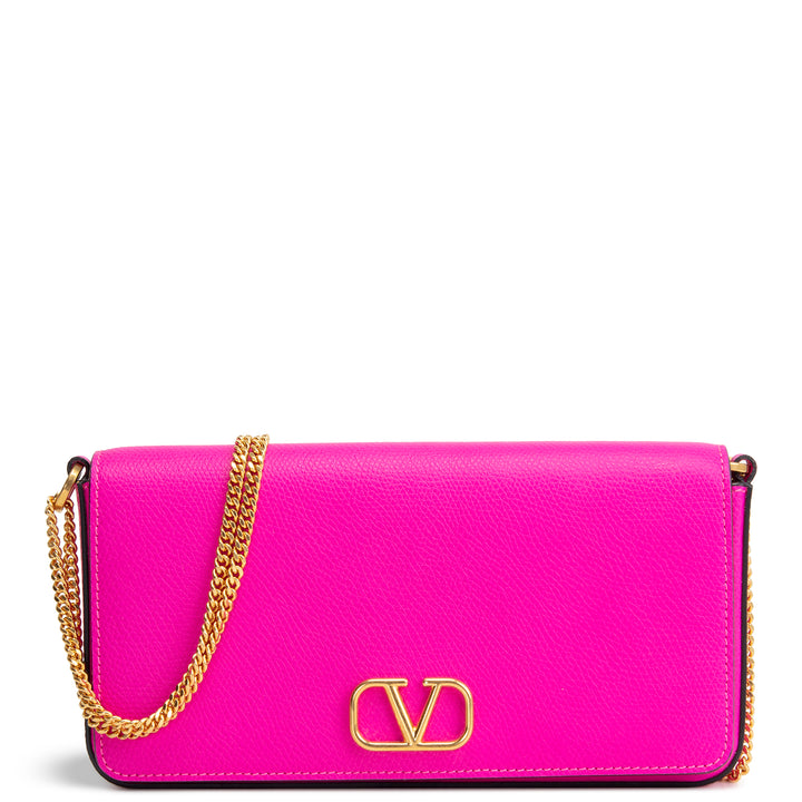 VALENTINO Flap Wallet on Chain - Pink