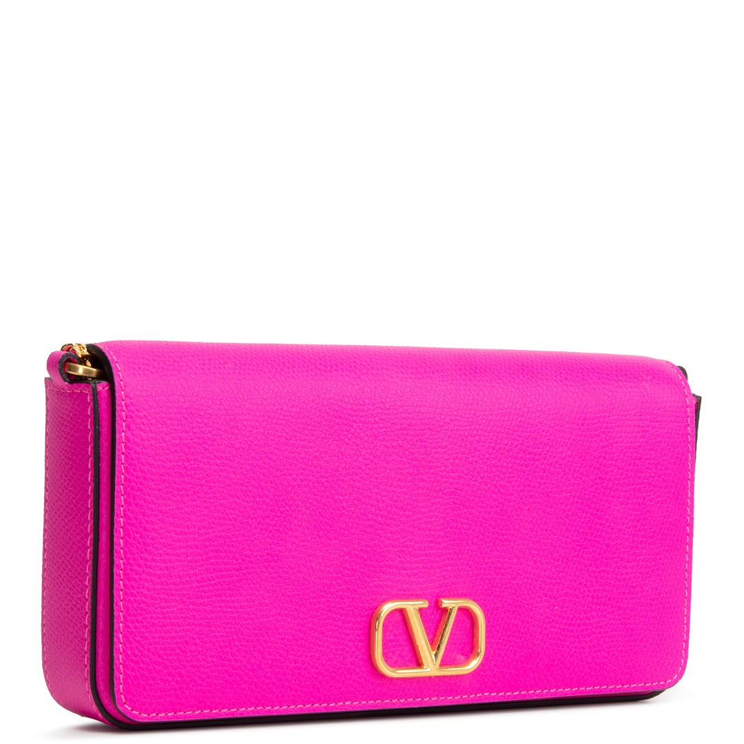 VALENTINO Flap Wallet on Chain - Pink