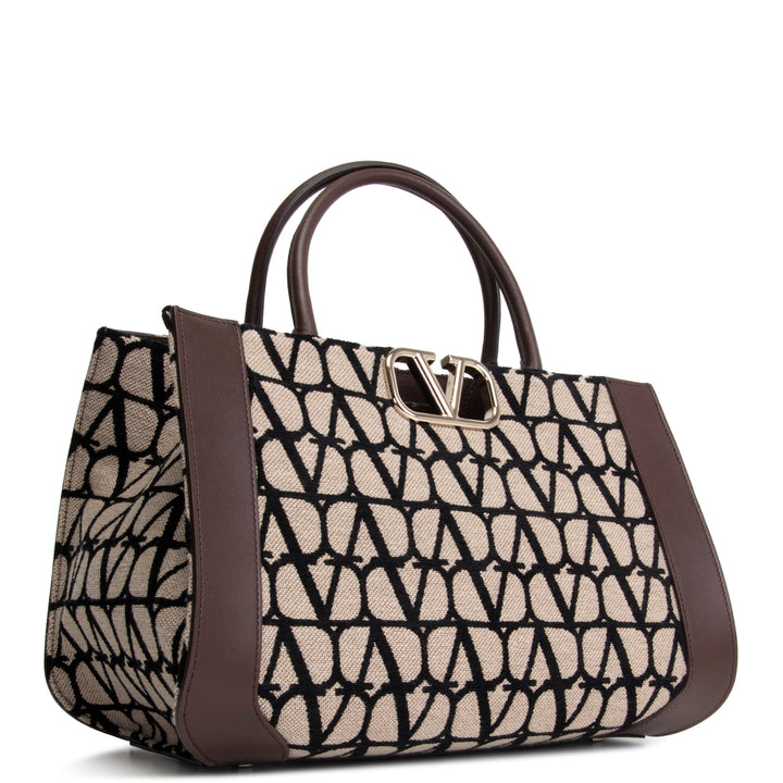 VALENTINO V Logo Iconographe Satchel - Brown