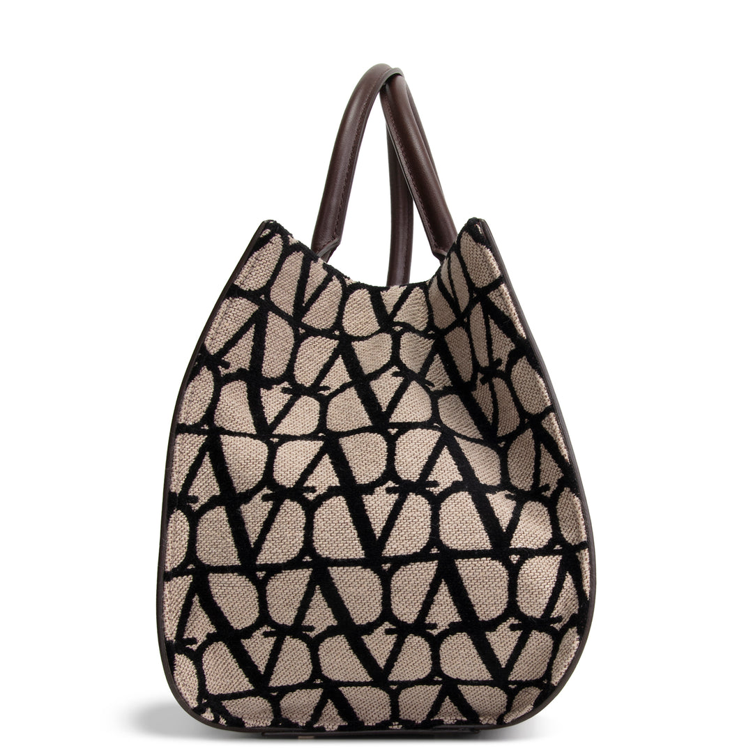 VALENTINO V Logo Iconographe Satchel - Brown