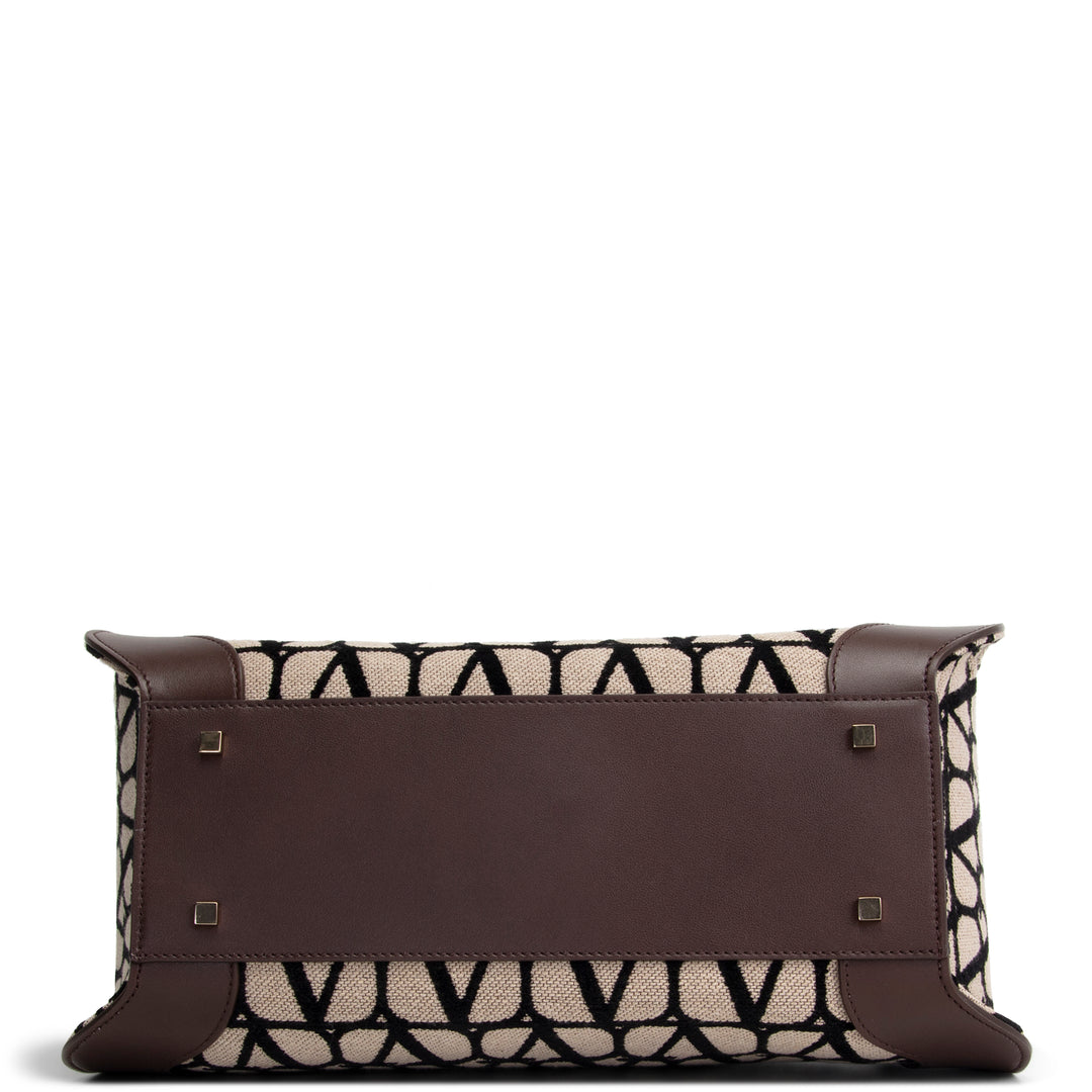 VALENTINO V Logo Iconographe Satchel - Brown