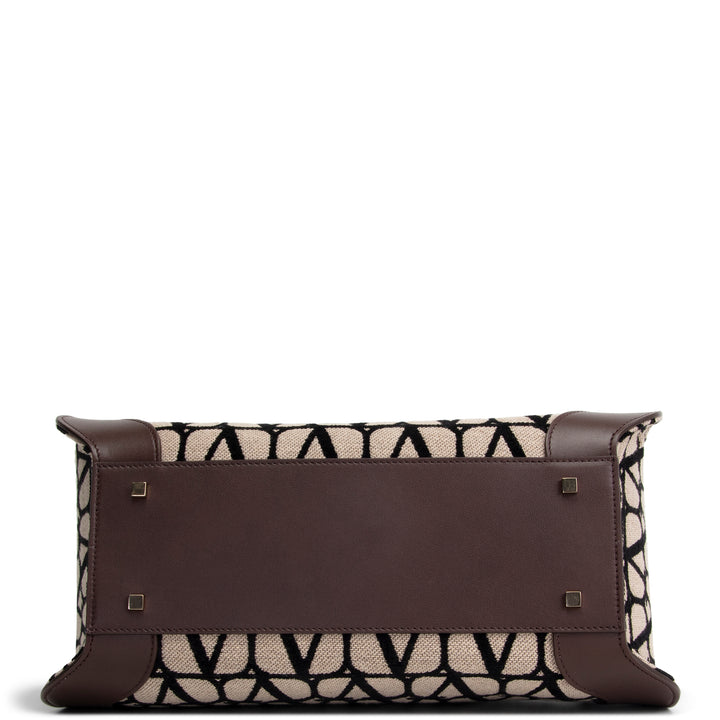 VALENTINO V Logo Iconographe Satchel - Brown