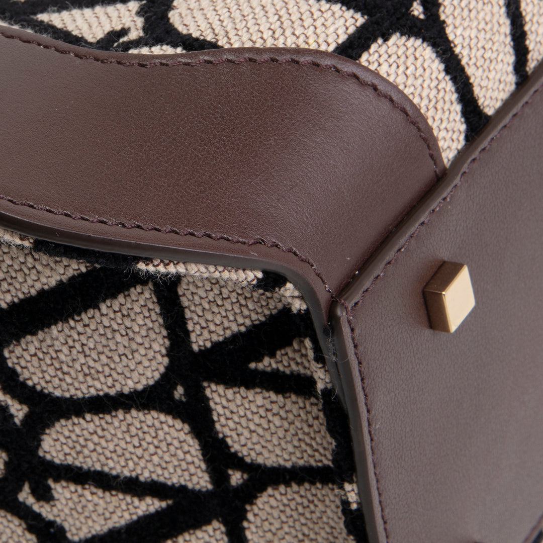 VALENTINO V Logo Iconographe Satchel - Brown