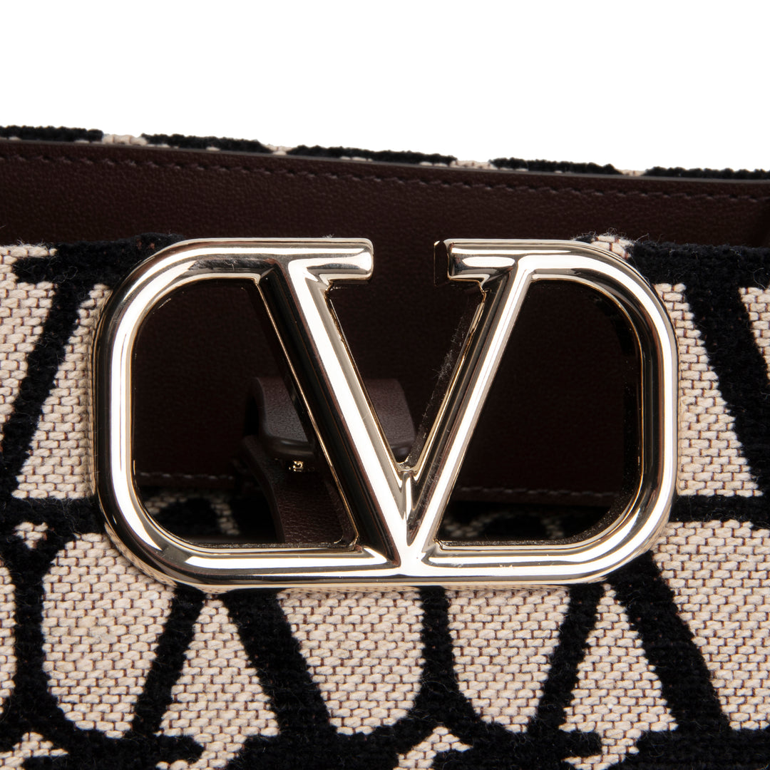 VALENTINO V Logo Iconographe Satchel - Brown