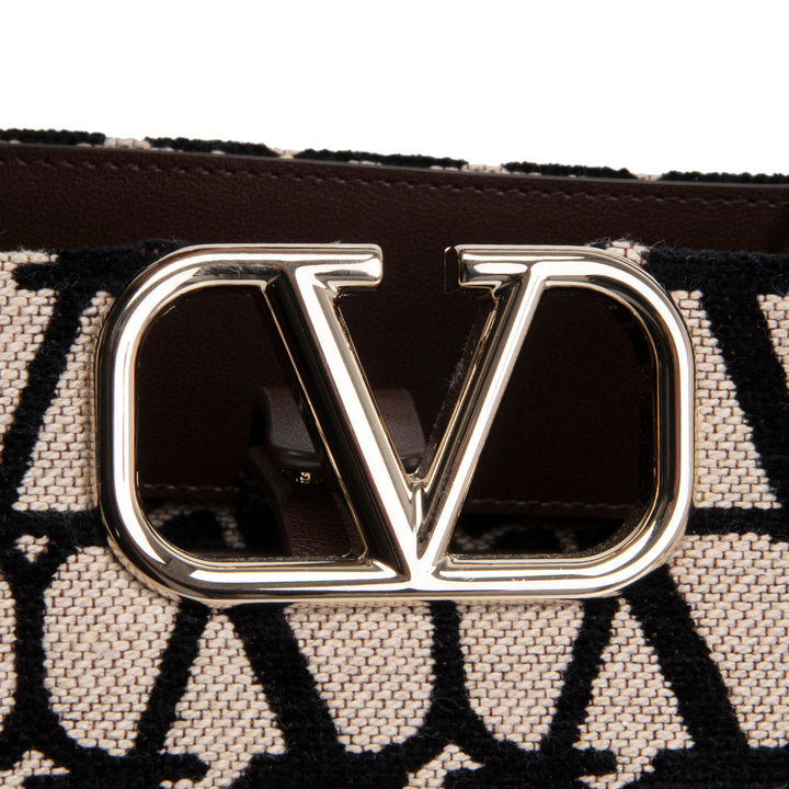 VALENTINO V Logo Iconographe Satchel - Brown
