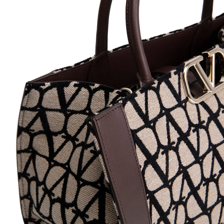 VALENTINO V Logo Iconographe Satchel - Brown
