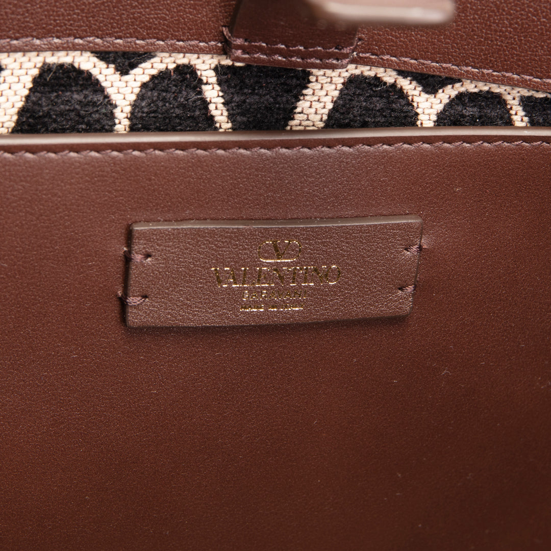 VALENTINO V Logo Iconographe Satchel - Brown