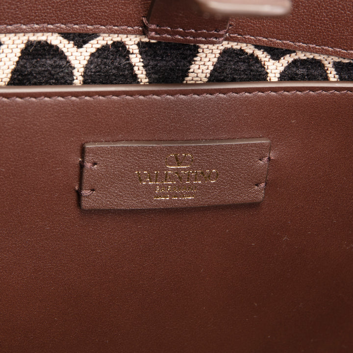 VALENTINO V Logo Iconographe Satchel - Brown