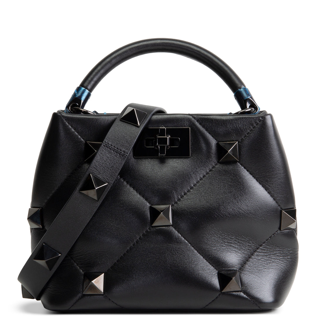 VALENTINO Roman Stud Top Handle - Black